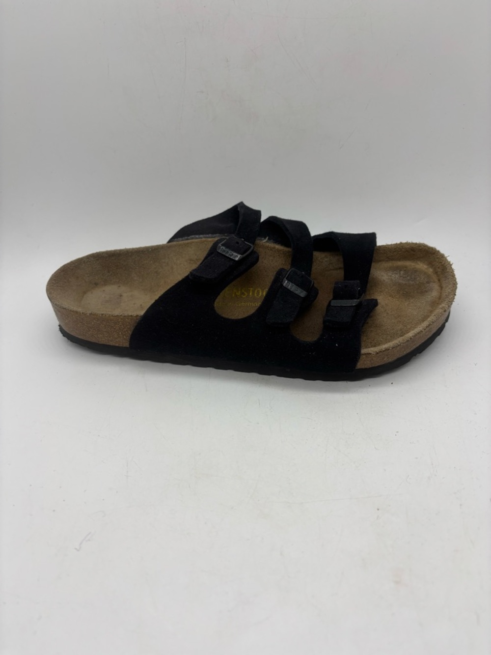 Birkenstock Florida 3 Strap Sandal Black Suede EU 37 Women’s Size 6
